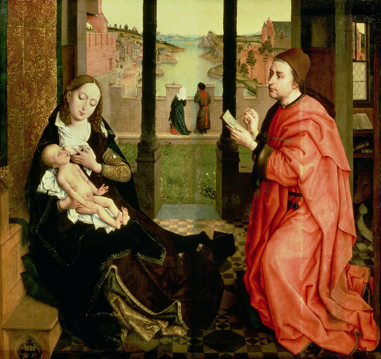 San Lucas dibujando un retrato de la Virgen de Rogier van der Weyden