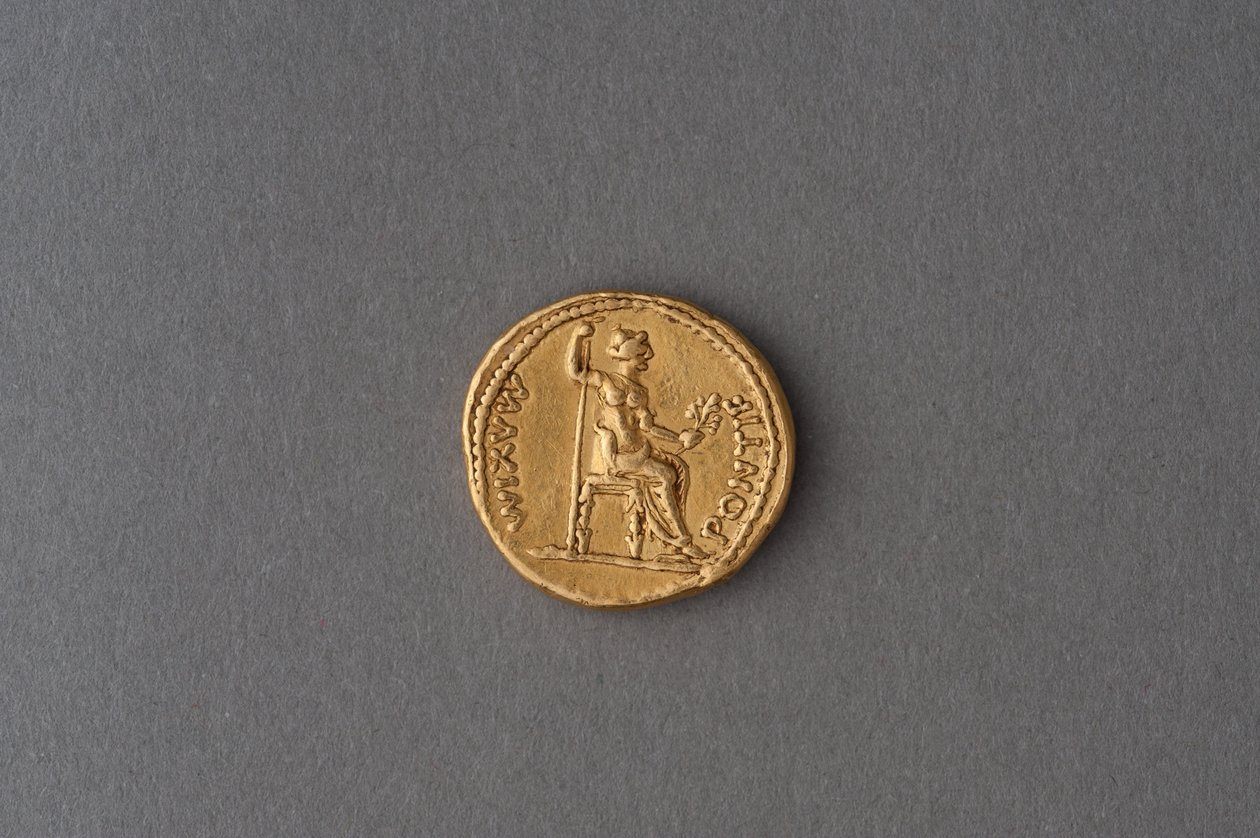 Áureo de Tiberio (oro) de Roman