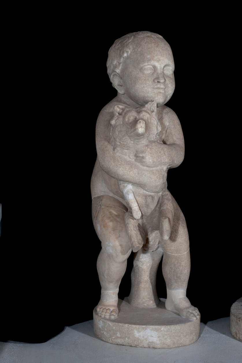 Niño con un perro de Roman