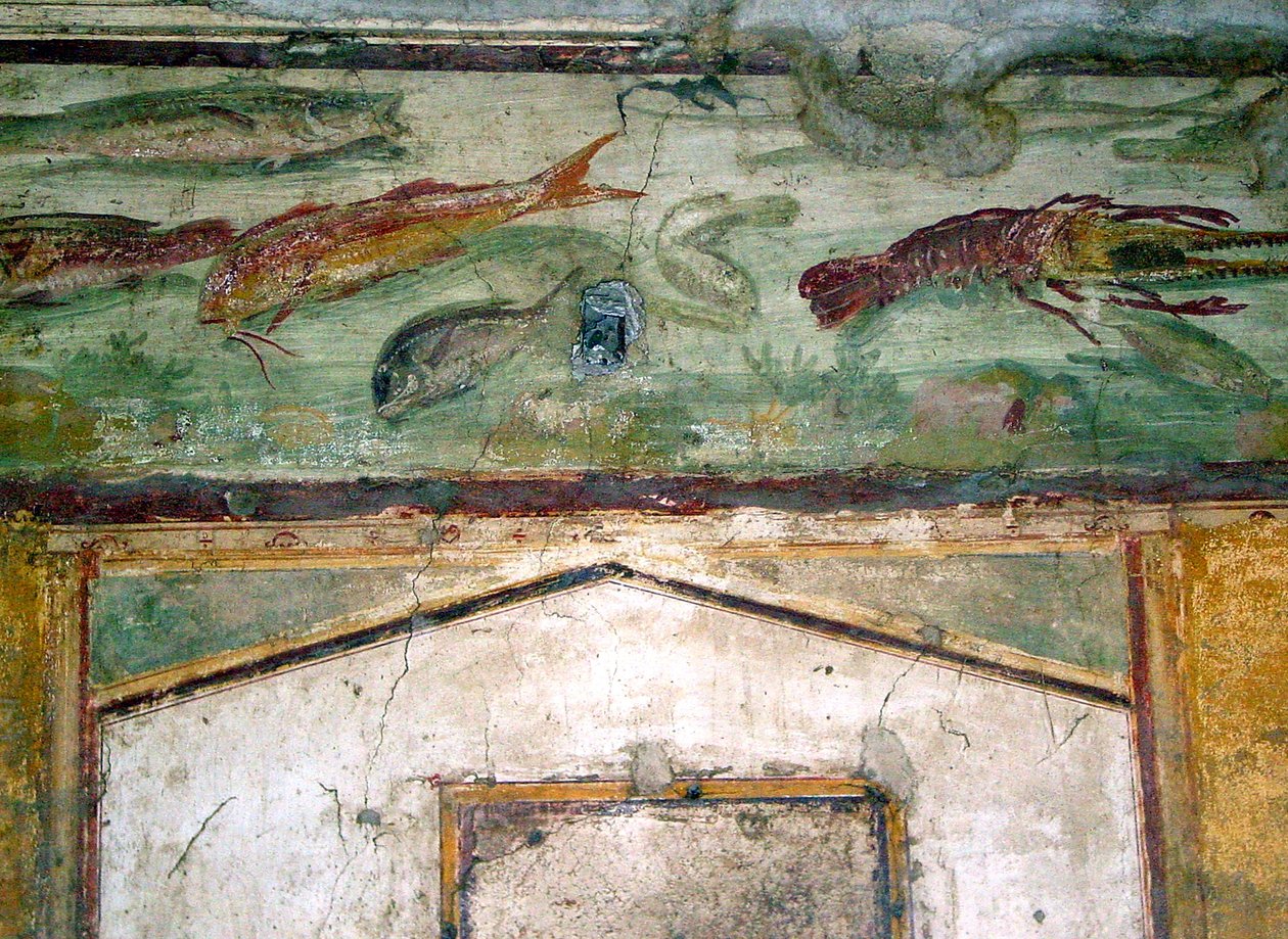 Friso que representa peces de Roman