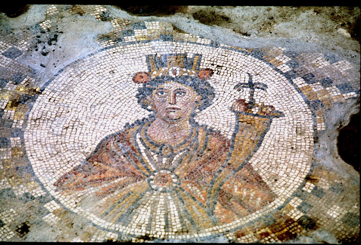 Retrato de Tique (mosaico) de Roman