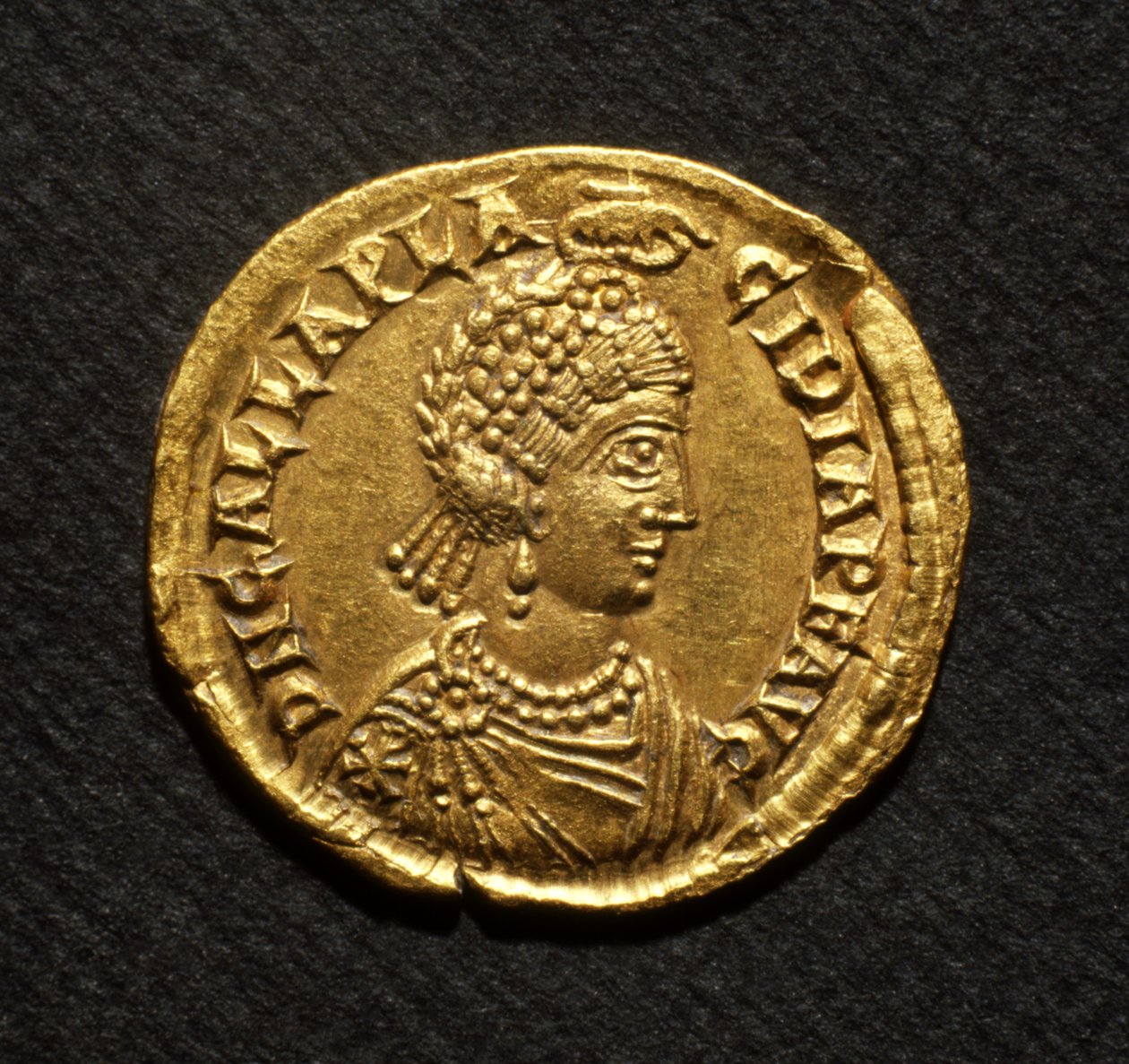 Solidus de Galla Placidia, 425-50 de Roman