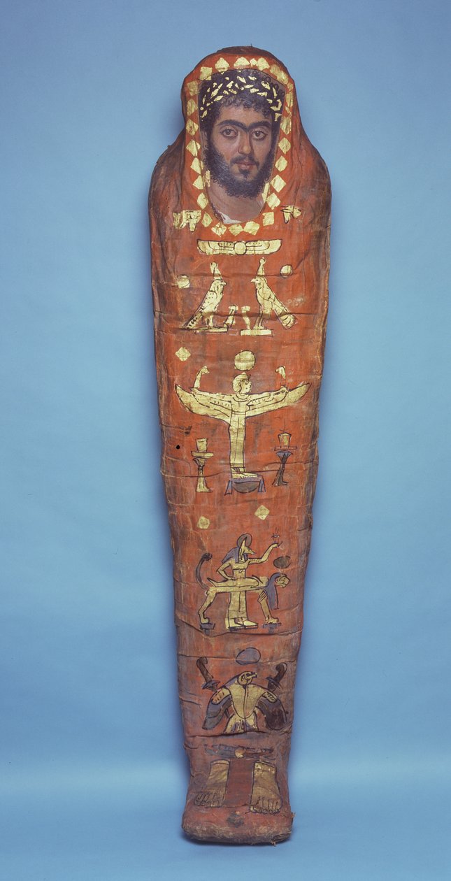 Momia de un joven, con retrato encáustico, de El-Hibeh de Roman Period Egyptian