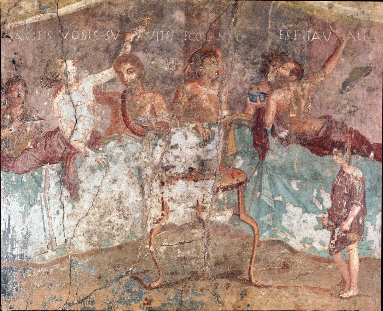 Un banquete (fresco) de Roman