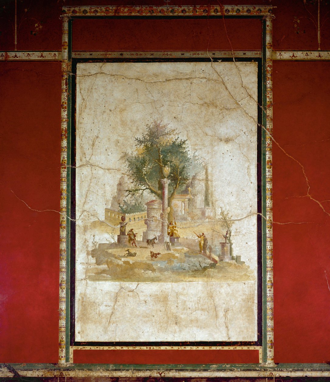 Paisaje bucólico (fresco) de Roman