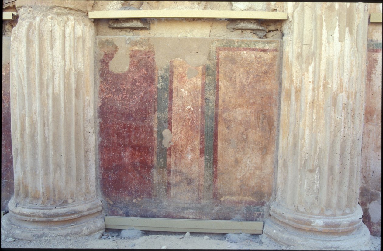 Pinturas murales coloridas del palacio oriental de Herodes de Roman