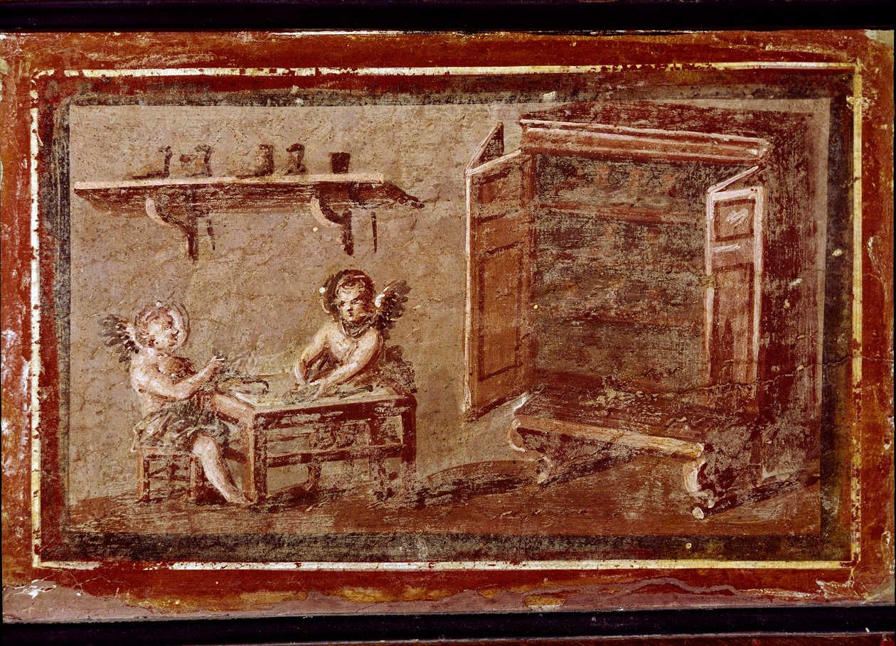 Cupidos zapateros (fresco) de Roman