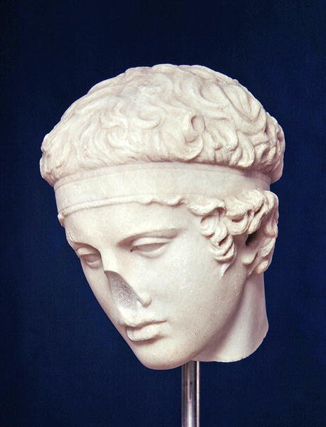 Cabeza de Diadumenos (mármol) de Roman