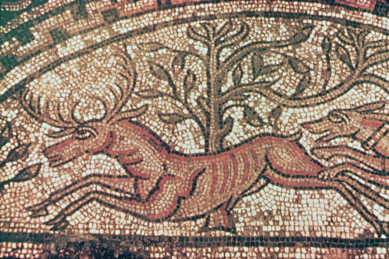 Pavimento de Hinton St. Mary (detalle) c.350 d.C. de Roman