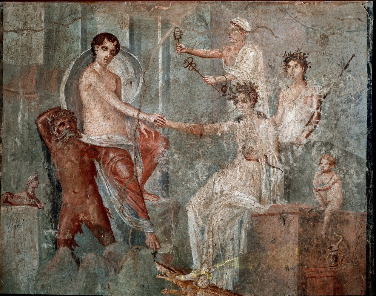 La llegada de Io a Egipto - Fresco de Roman