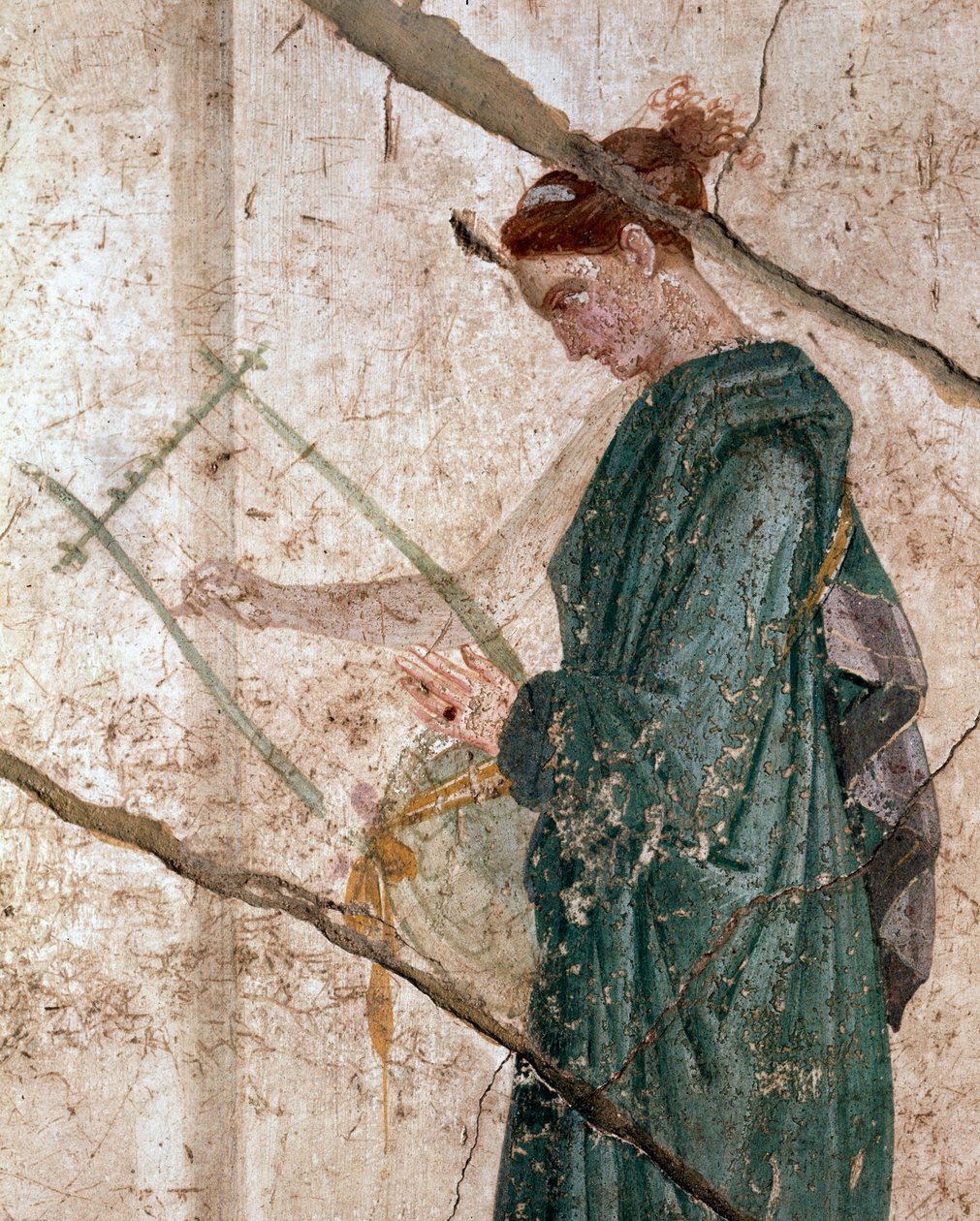 Pan músico, entre las ninfas (fresco) de Roman