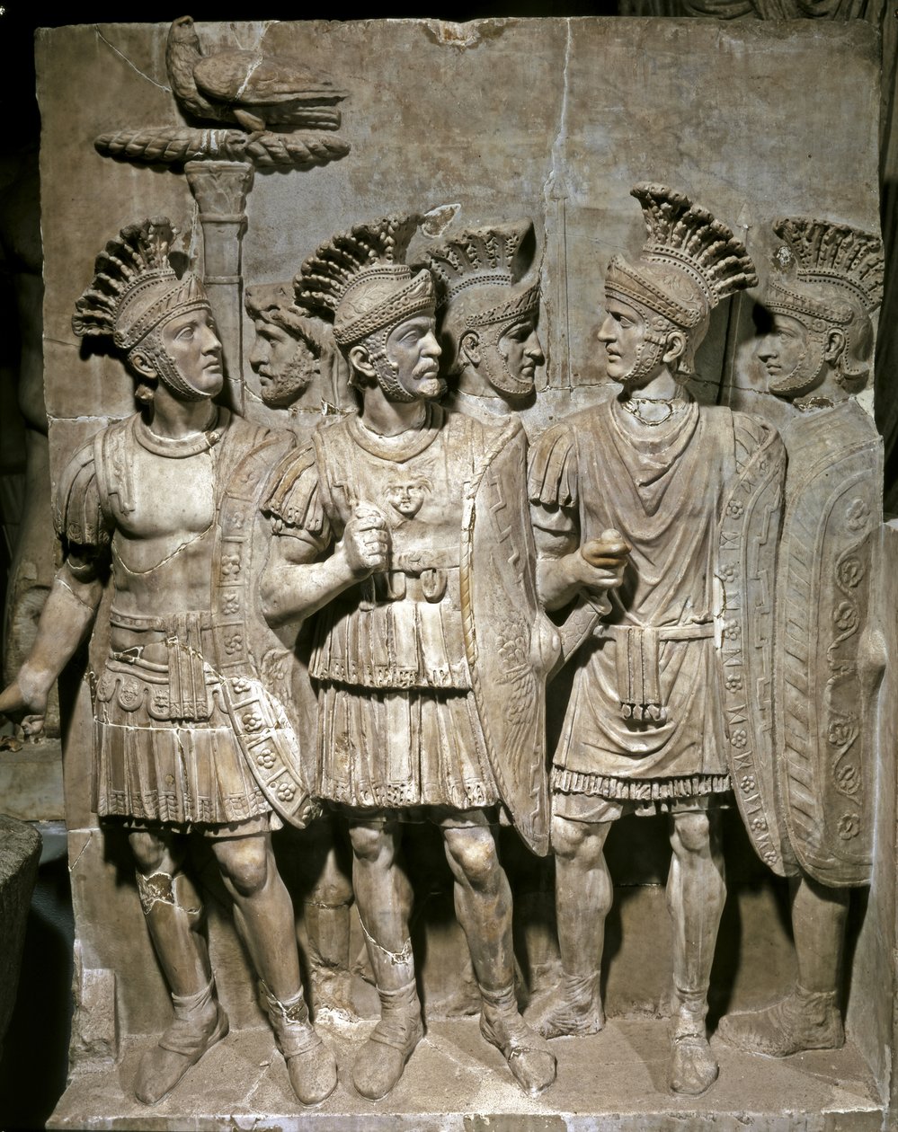 Relieve de los pretorianos, c. 51-52 d.C. (mármol) de Roman