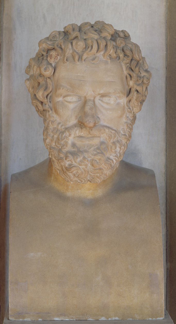 Busto de Sófocles (mármol) de Roman Roman