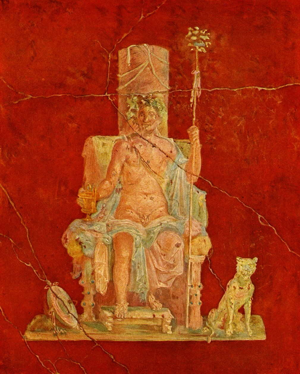 Dioniso sentado en un trono de Roman Roman