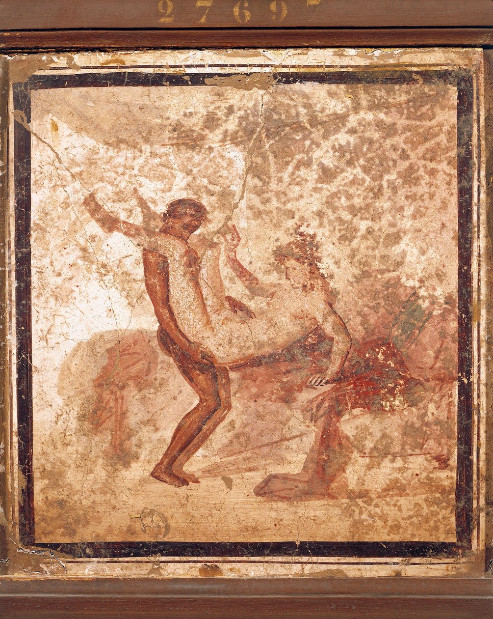 Fresco con tema erótico de Pompeya (Italia) de Roman Roman