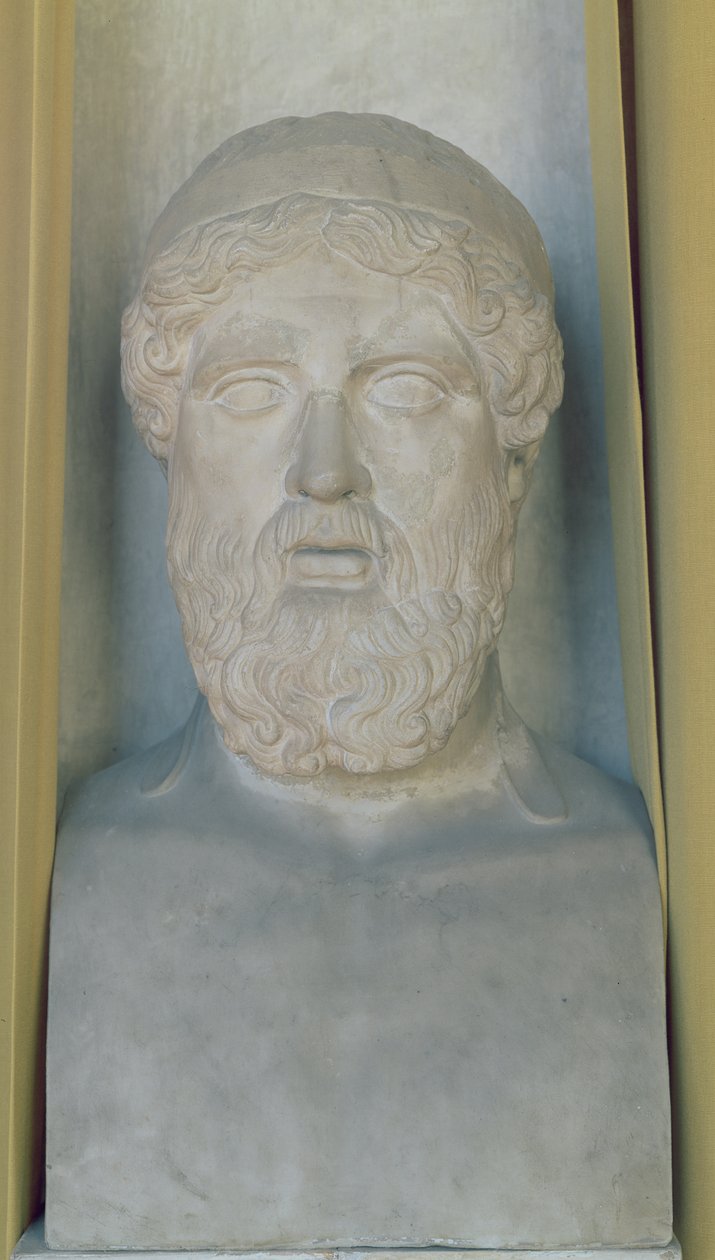 Busto hermético de Anacreonte (mármol) de Roman Roman