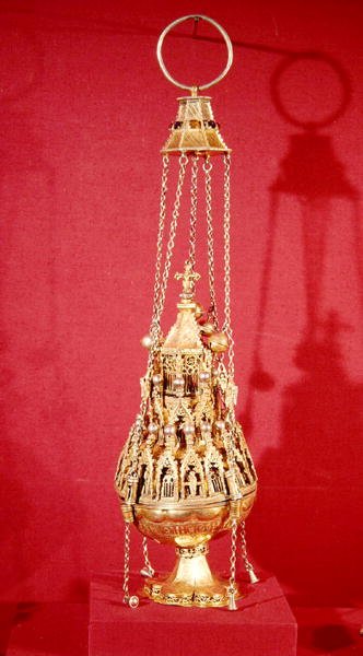 Incensario, del Monasterio de Bistritza de Romanian School