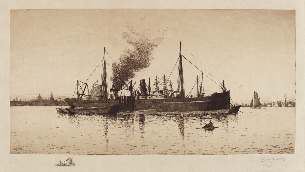 Sin título (Vapor en el puerto de Boston) de Rominer Lovewell