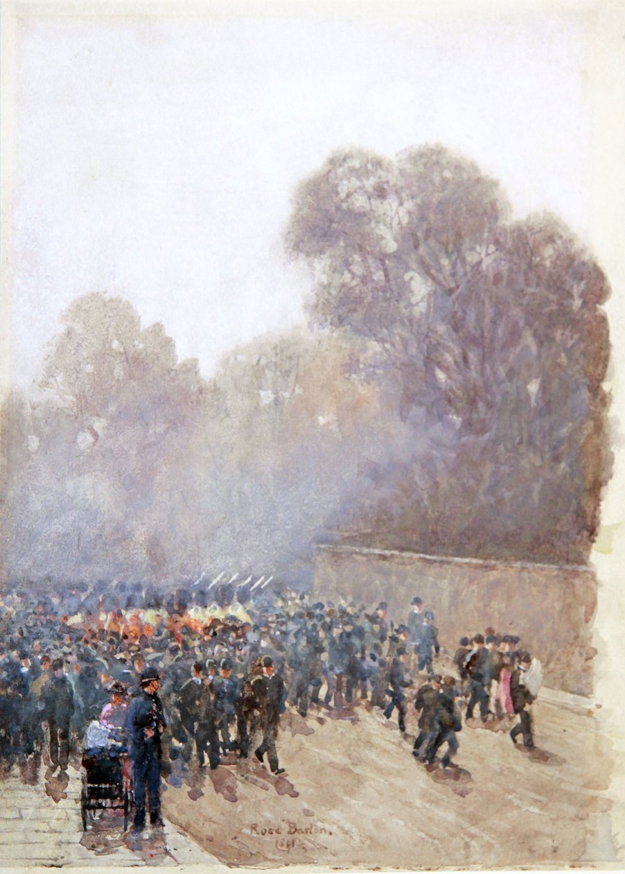 El desfile de los soldados 1891 (acuarela) de Rose Maynard Barton