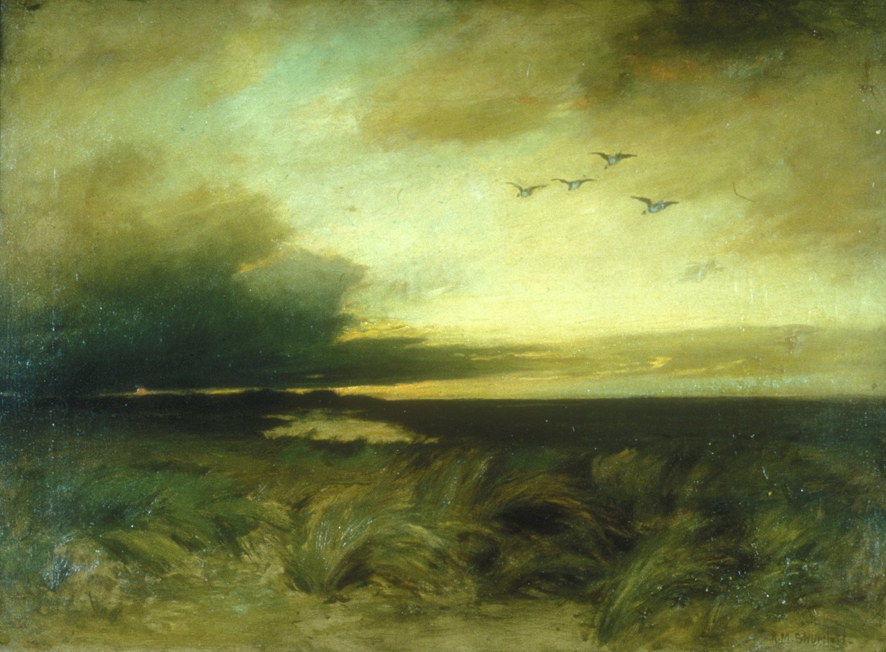 Evening Near Rockaway (óleo sobre lienzo) de Roswell M. Shurtleff