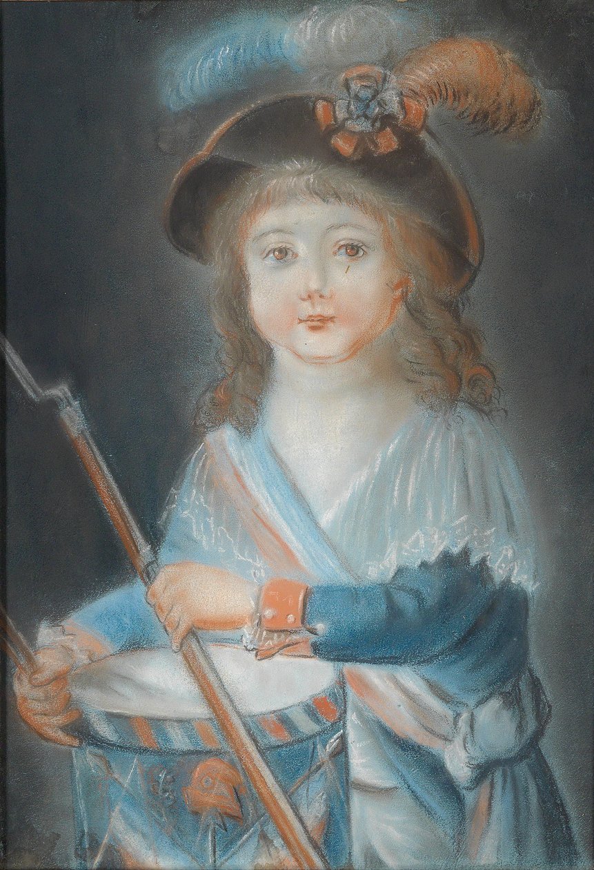 Retrato de un niño como tambor de la Revolución Francesa de Rougemont