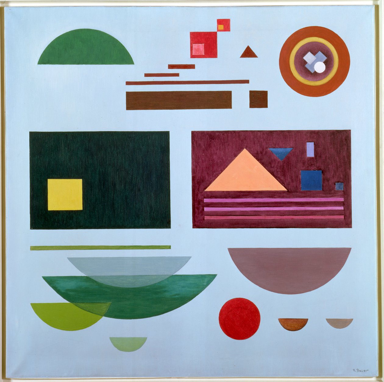 Yellow Square, c.1936-38 (óleo sobre lienzo) de Rudolf Bauer