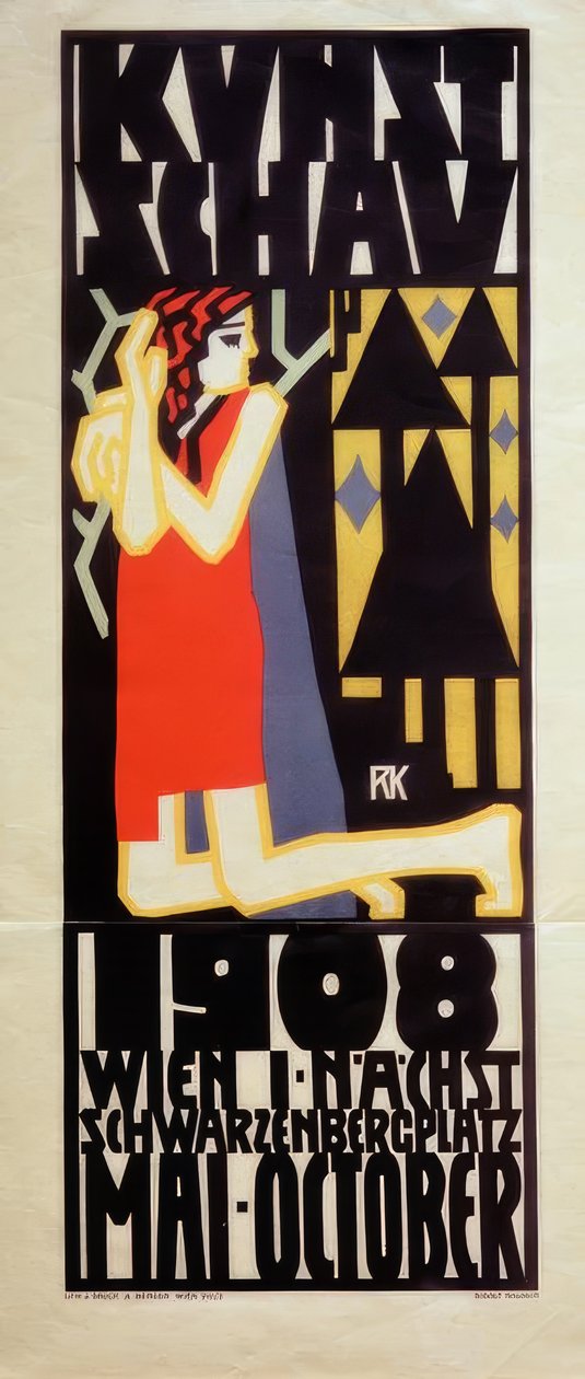 R.Kalvach, cartel de la Exposición de Arte de Viena 1908 de Rudolf Kalvach