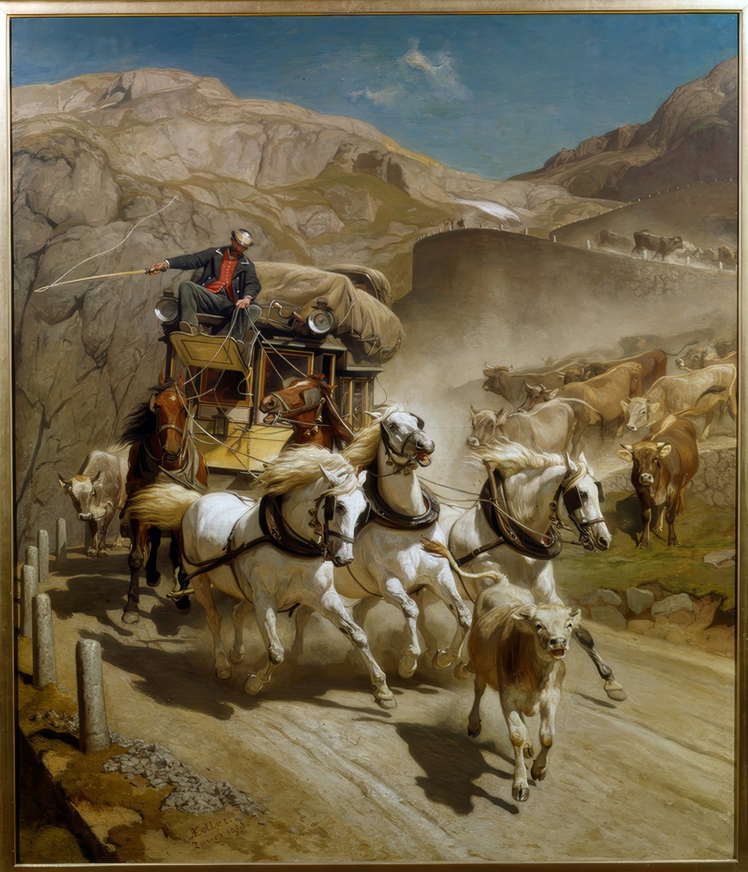 Autocar correo del Gotardo de Rudolf Koller