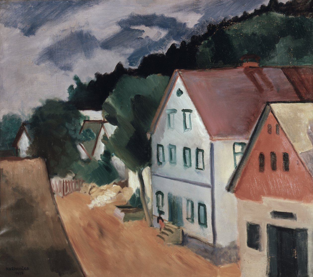 Camino en un pueblo de Rudolf Kremlicka