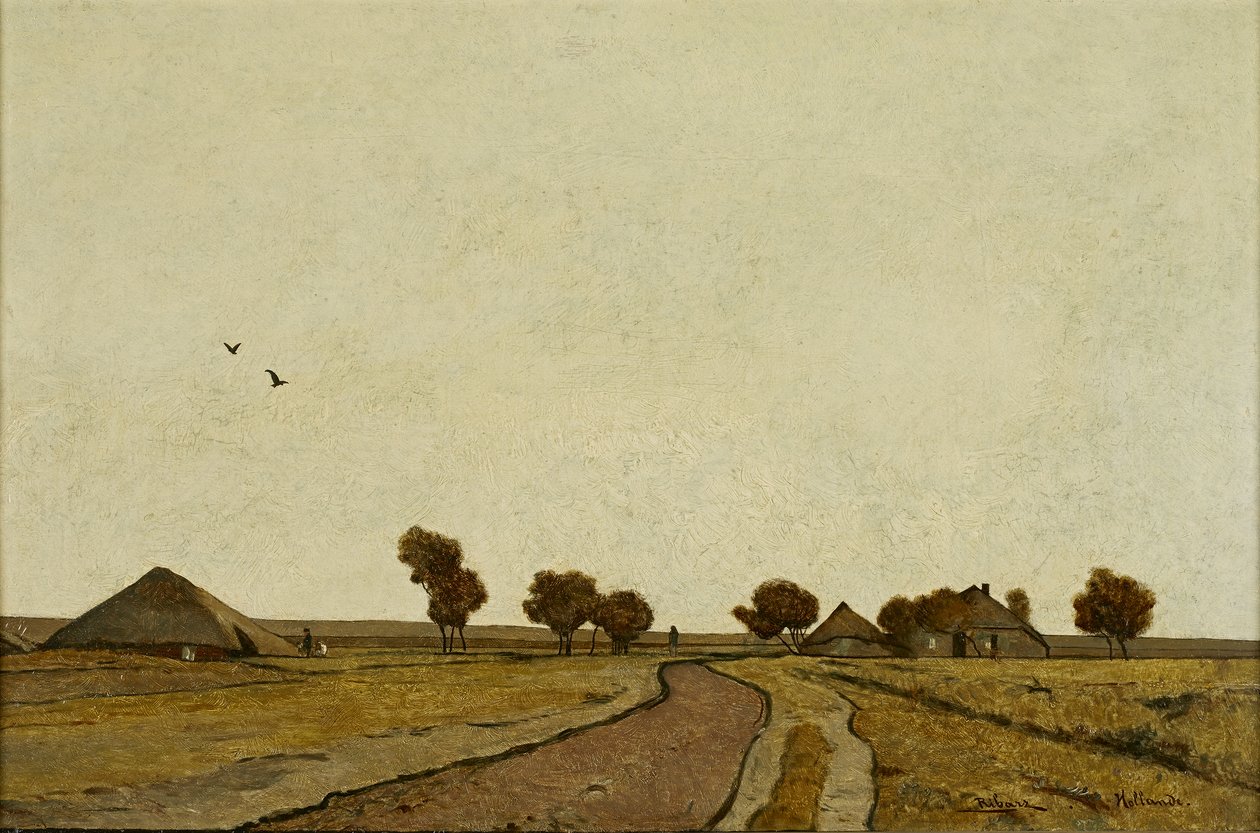 Paisaje holandés con granjas de Rudolf Ribarz