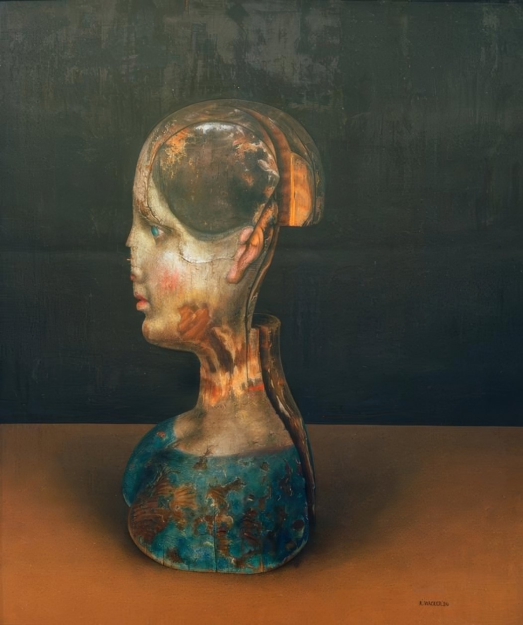 Cabeza dañada de Rudolf Wacker