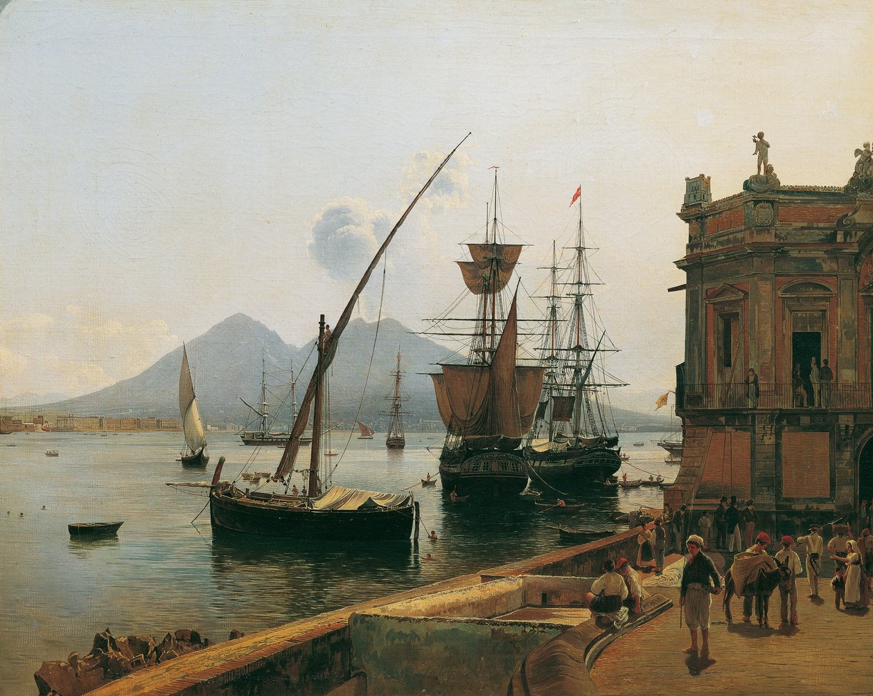 El puerto de Nápoles con el Vesubio de Rudolf von Alt
