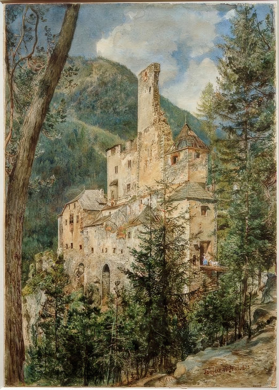 Castillo Taufers en Tirol del Sur de Rudolf von Alt