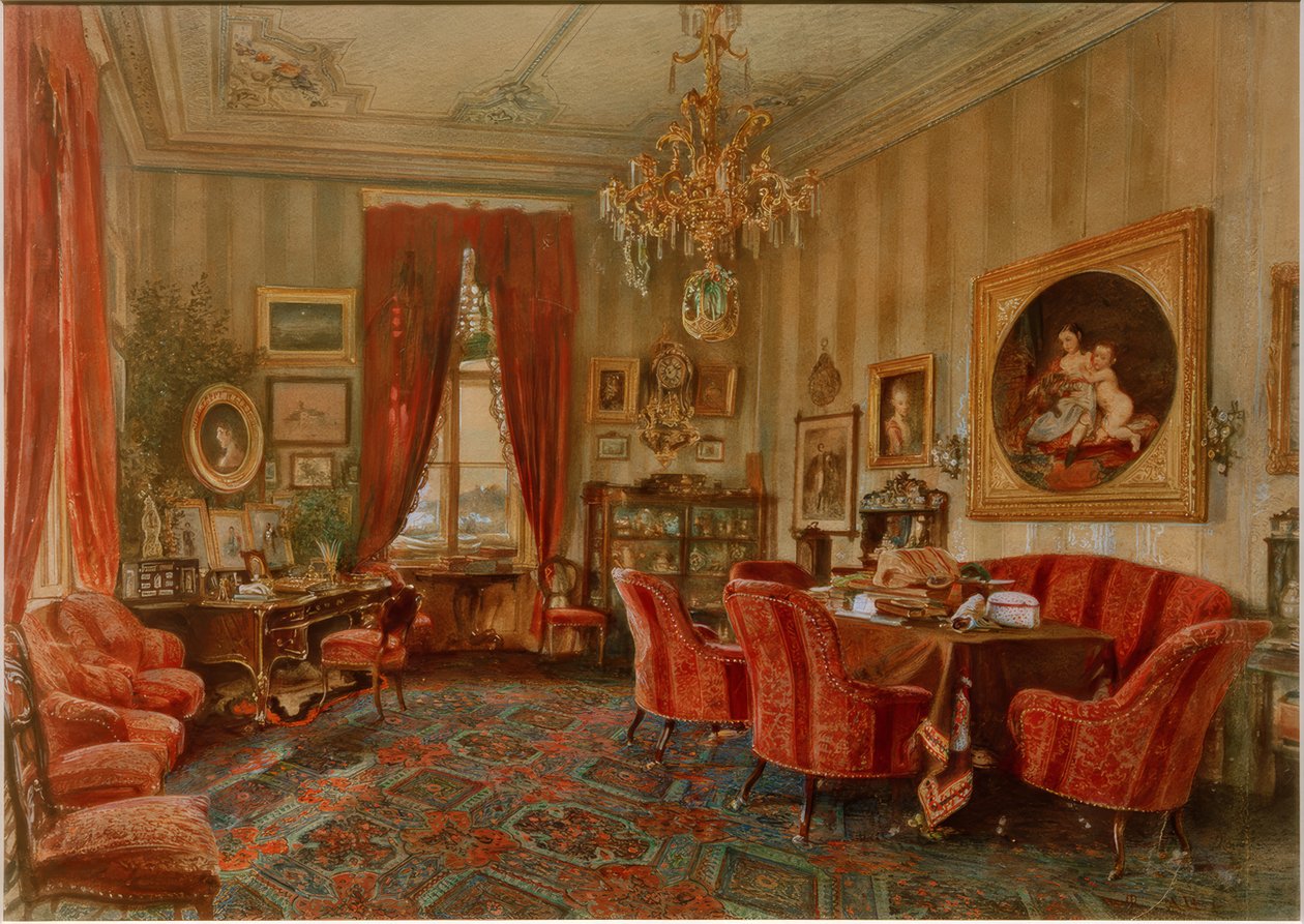 Salón vienés de la época de Makart de Rudolf von Alt