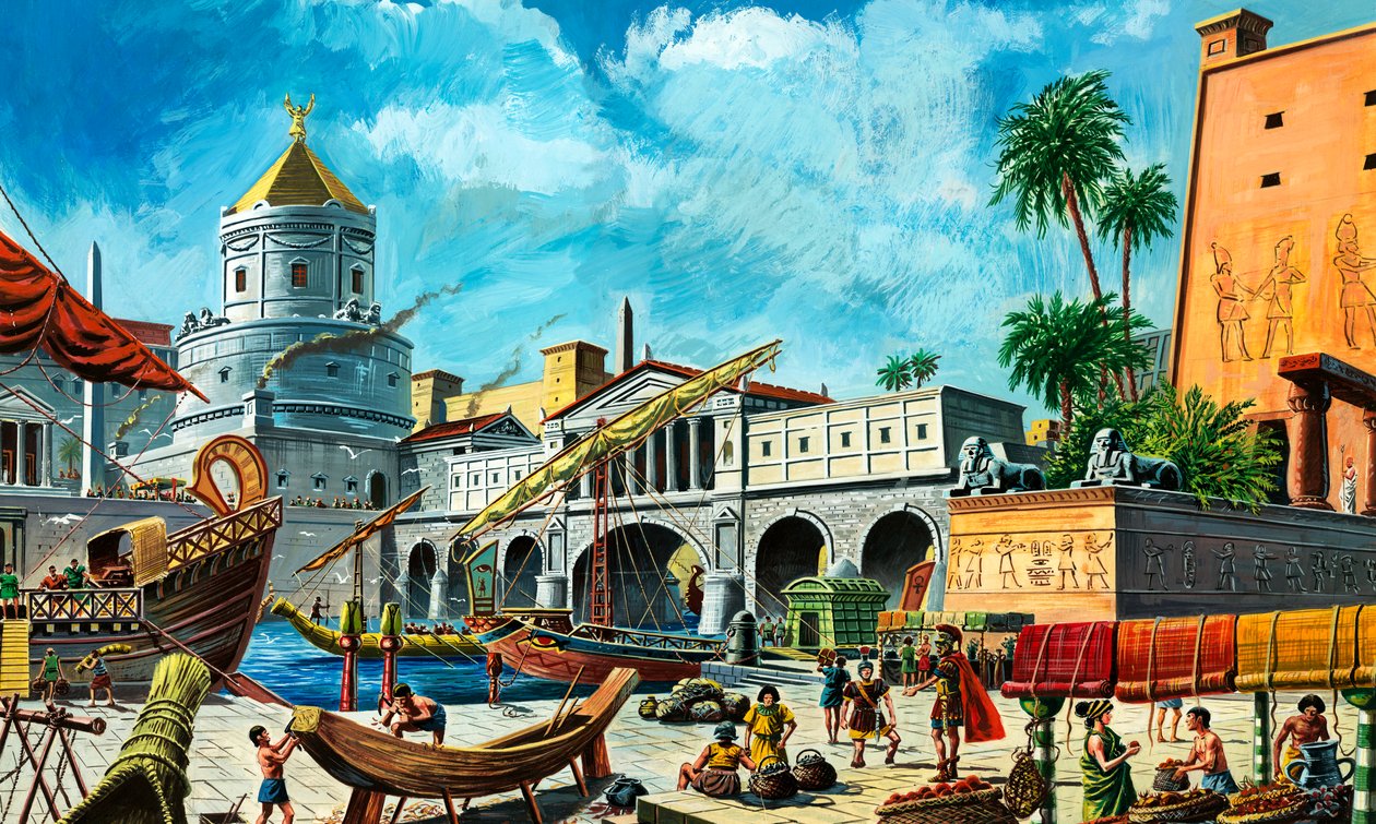 Alejandría (gouache sobre papel) de Ruggero Giovannini
