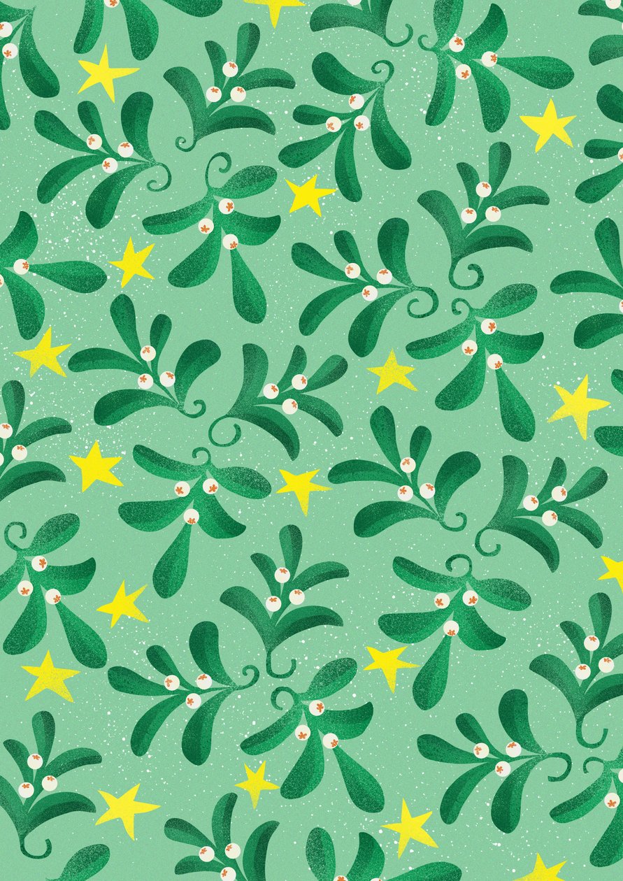 Patrón de Navidad verde, 2016 de Runa Anastasiya Rudaya