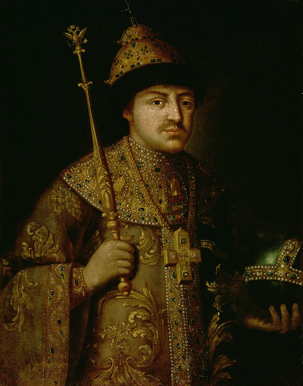 Retrato del Zar Fyodor III Alexeevich (1661-1682) de Russian School