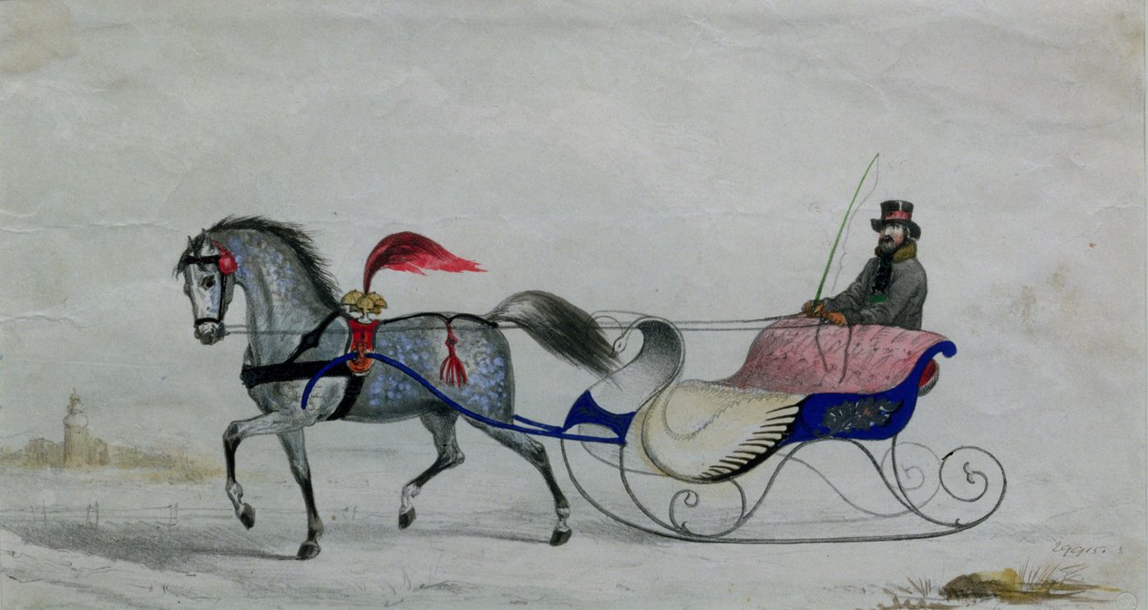 Trineo Tirado por Caballos de Russian School