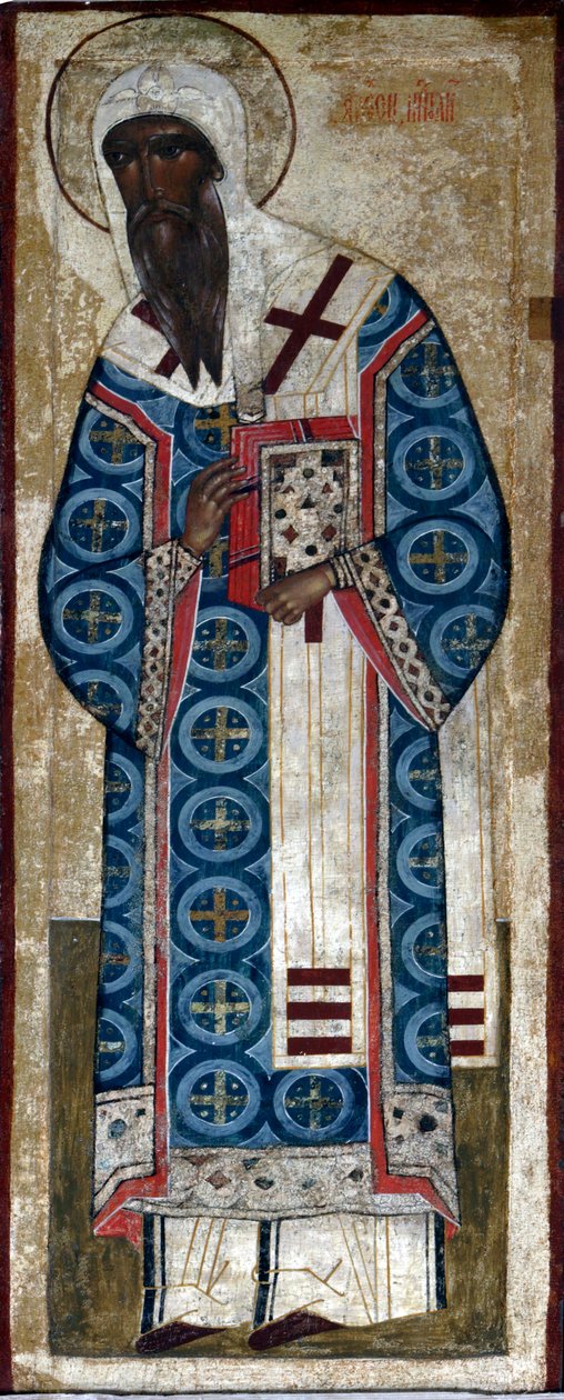 San Metropolitano Alexius, siglo XVI de Russian icon.