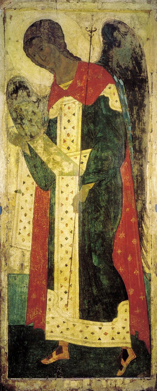 El arcángel Gabriel, 1408 de Russian icon.