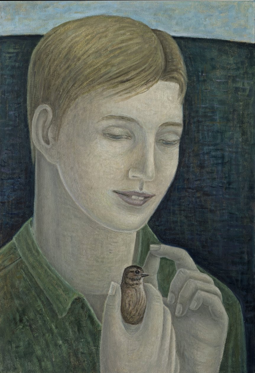 El joven Francisco (Niño sosteniendo un pájaro) de Ruth Addinall