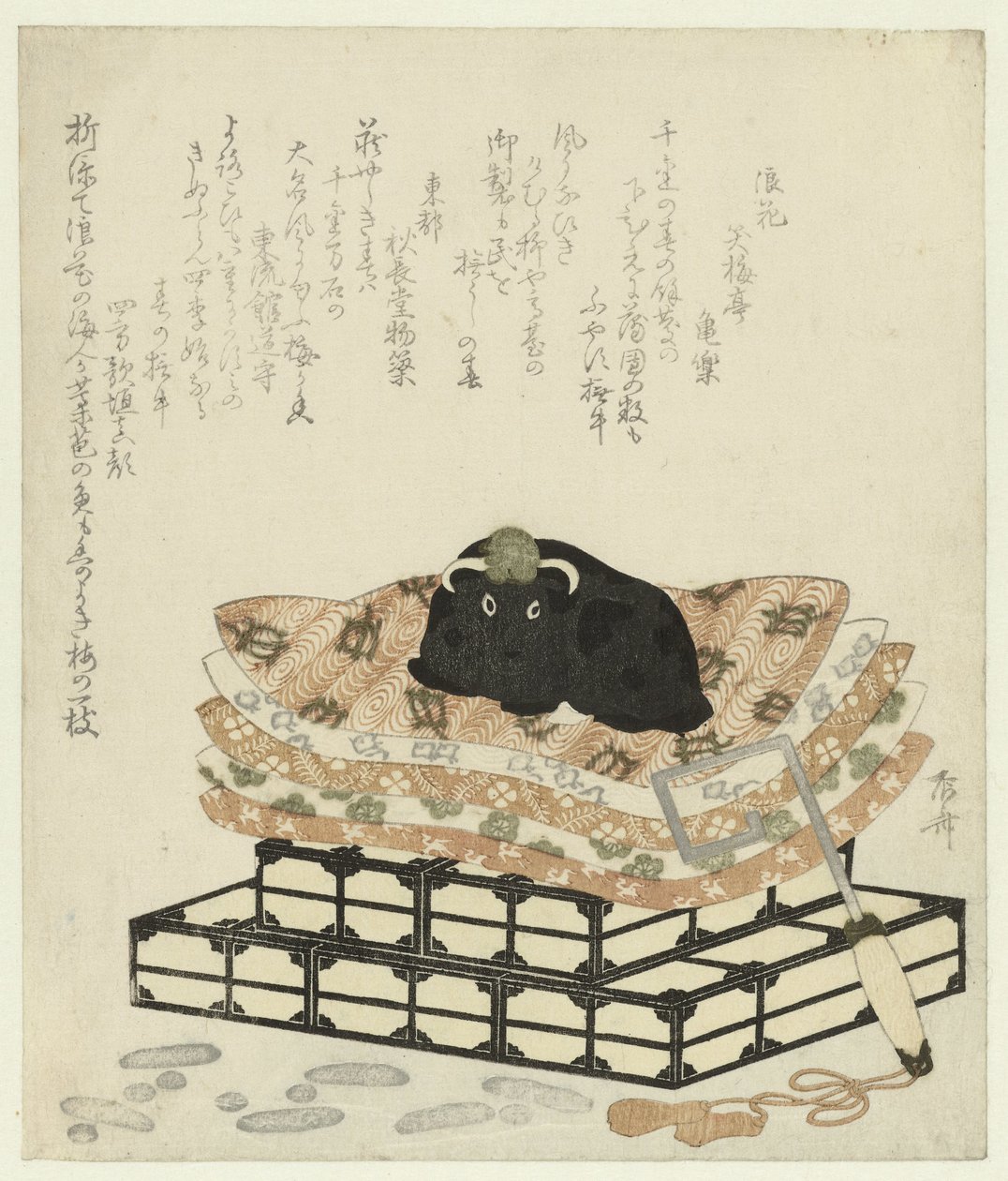 Estatuilla de un buey de Ryuryukyo Shinsai