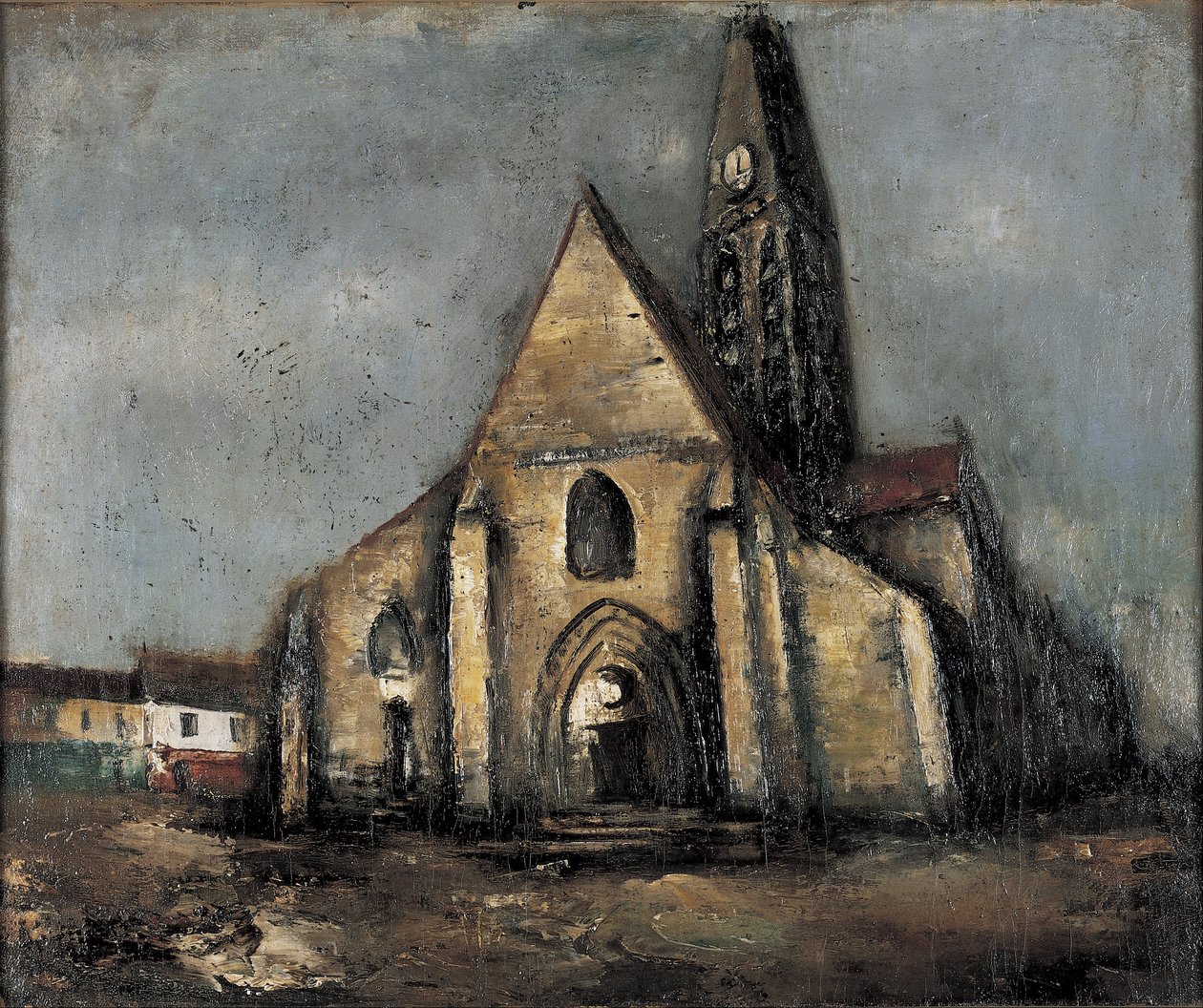Iglesia, callejón en París de Saeki Yuzo
