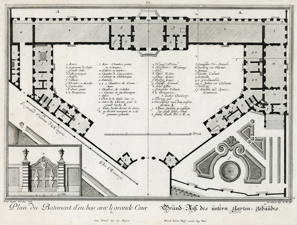 Planta del castillo inferior de Salomon Kleiner