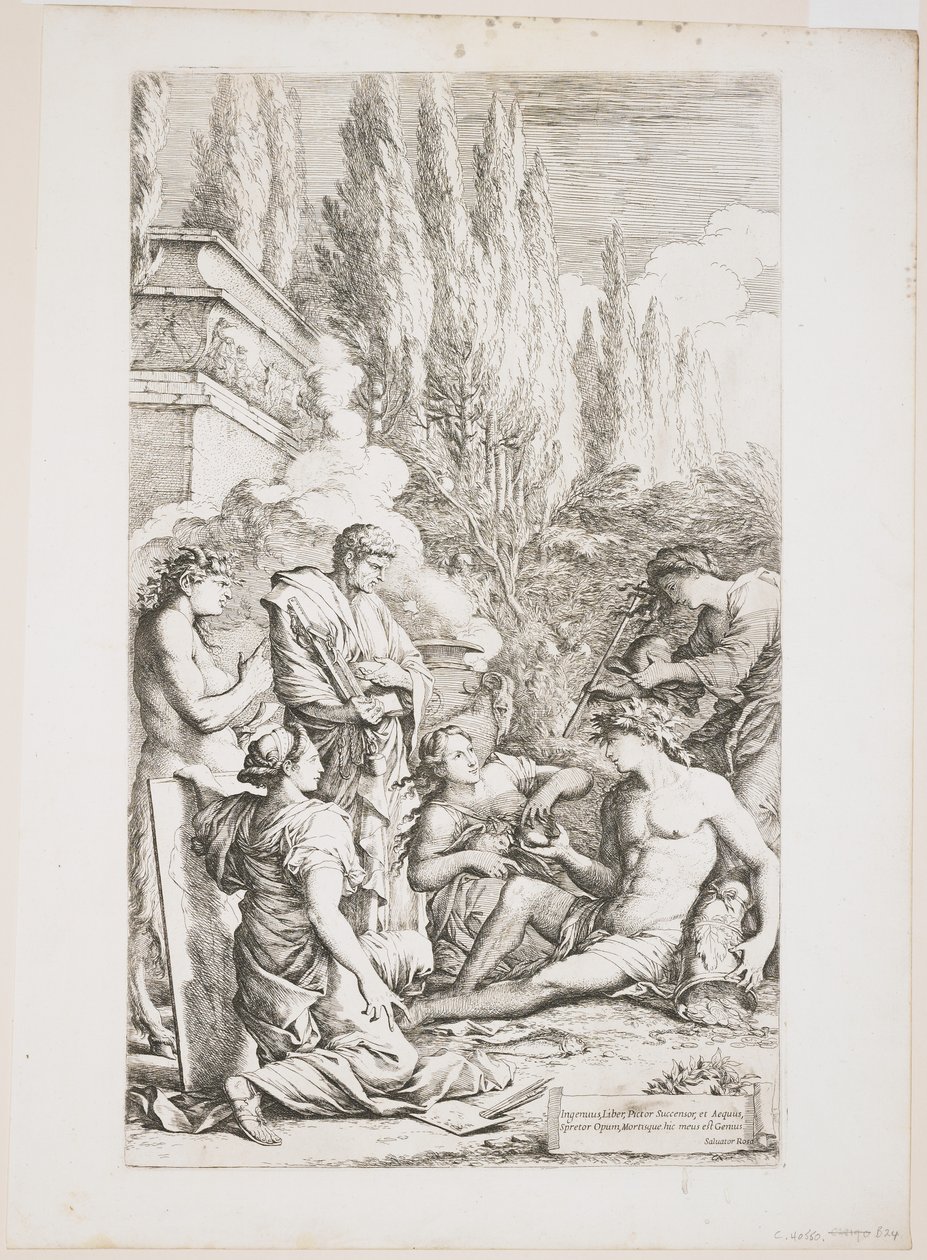 El Genio de Salvator Rosa, c. 1662 de Salvator Rosa