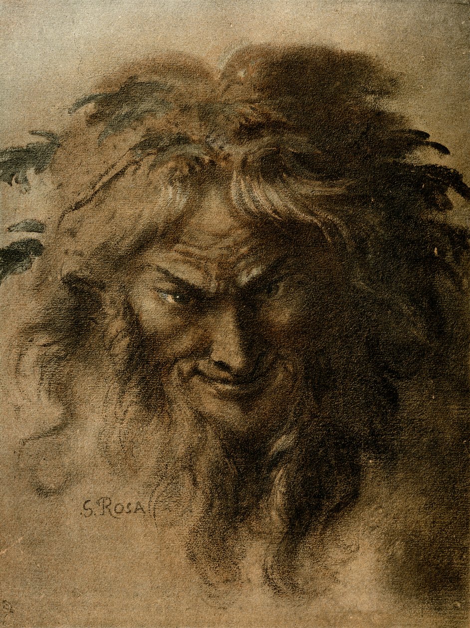 Cabeza de un fauno de Salvator Rosa