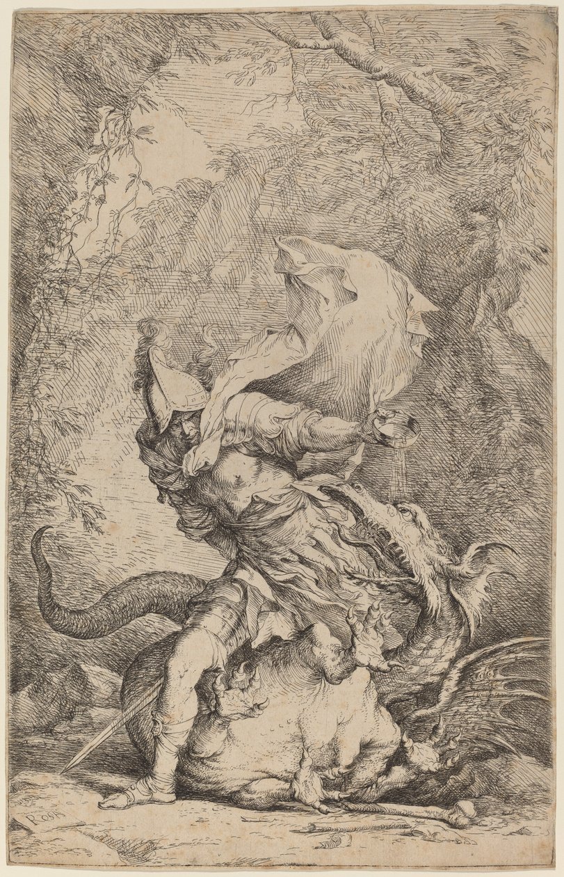 Jason y el dragón de Salvator Rosa