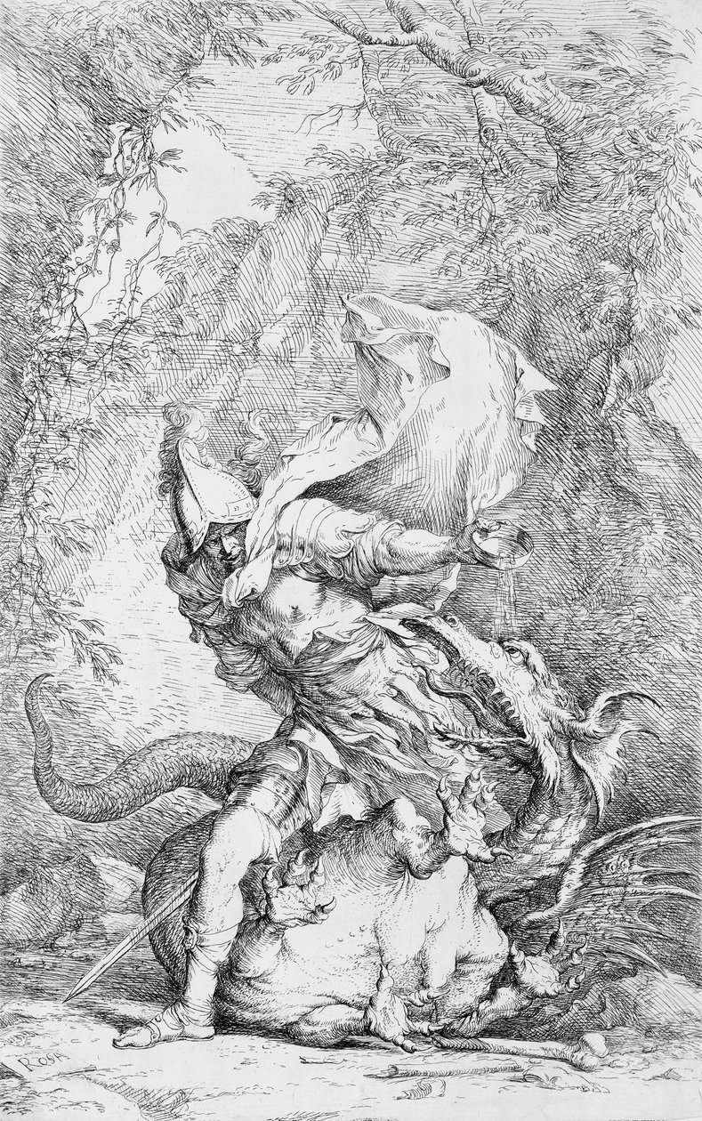 Jason y el dragón de Salvator Rosa