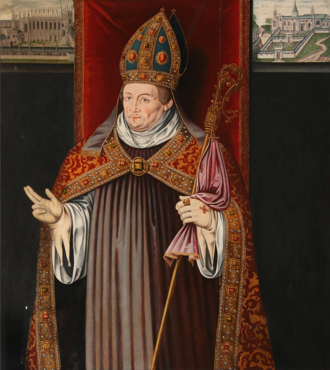 Guillermo de Wykeham (óleo sobre tabla) de Sampson Strong