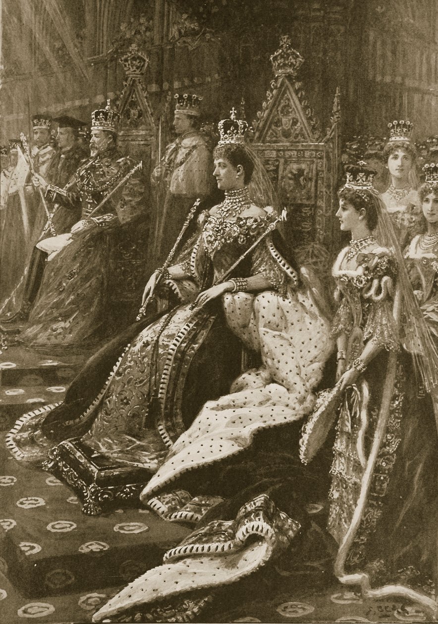 La ceremonia de coronación de 1902: La posición de Alexandra, Reina Consorte en su entronización, de 